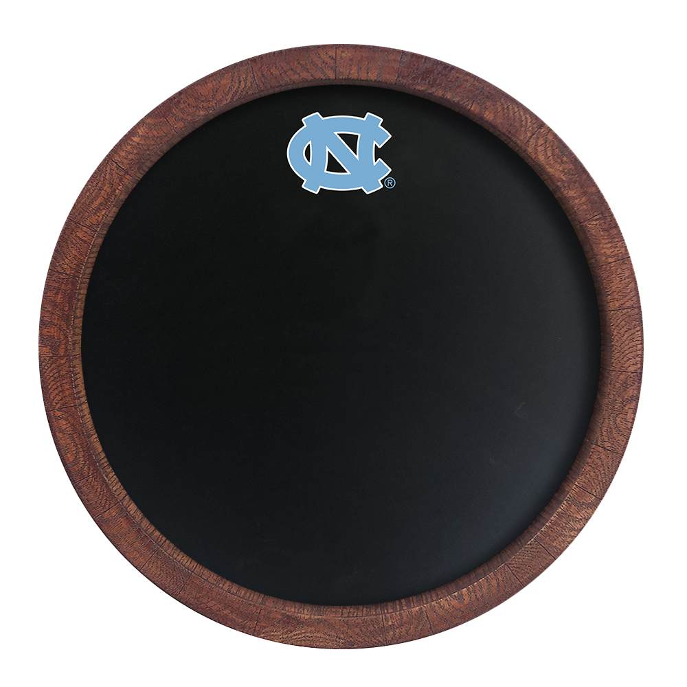 North Carolina Tar Heels Chalkboard FAUX Barrel Top Sign