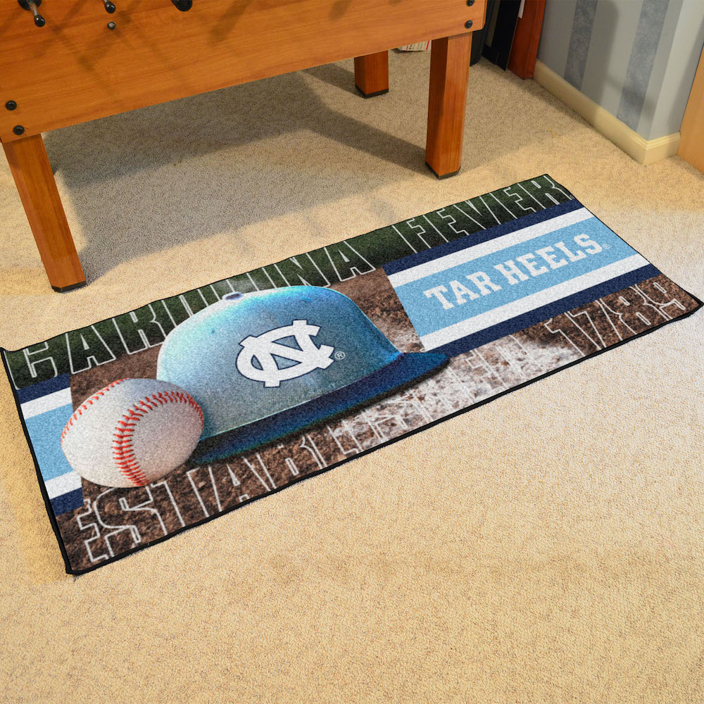 North Carolina Tar Heels 30 x 72 Baseball Carpet Runner