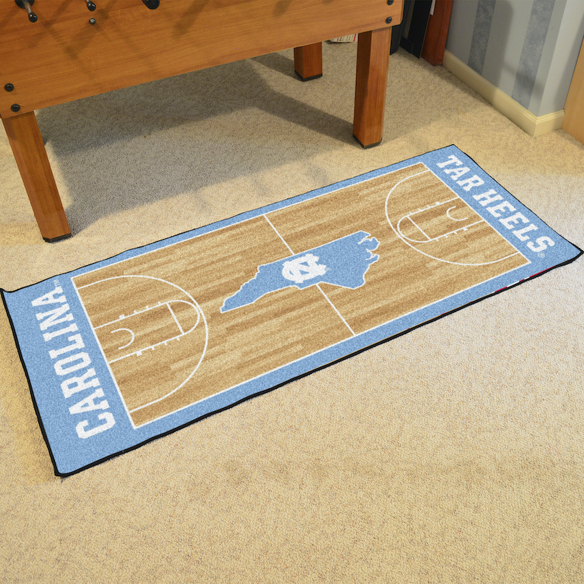 North Carolina Tar Heels 30 x 72 Basketball Court Carpet Runner