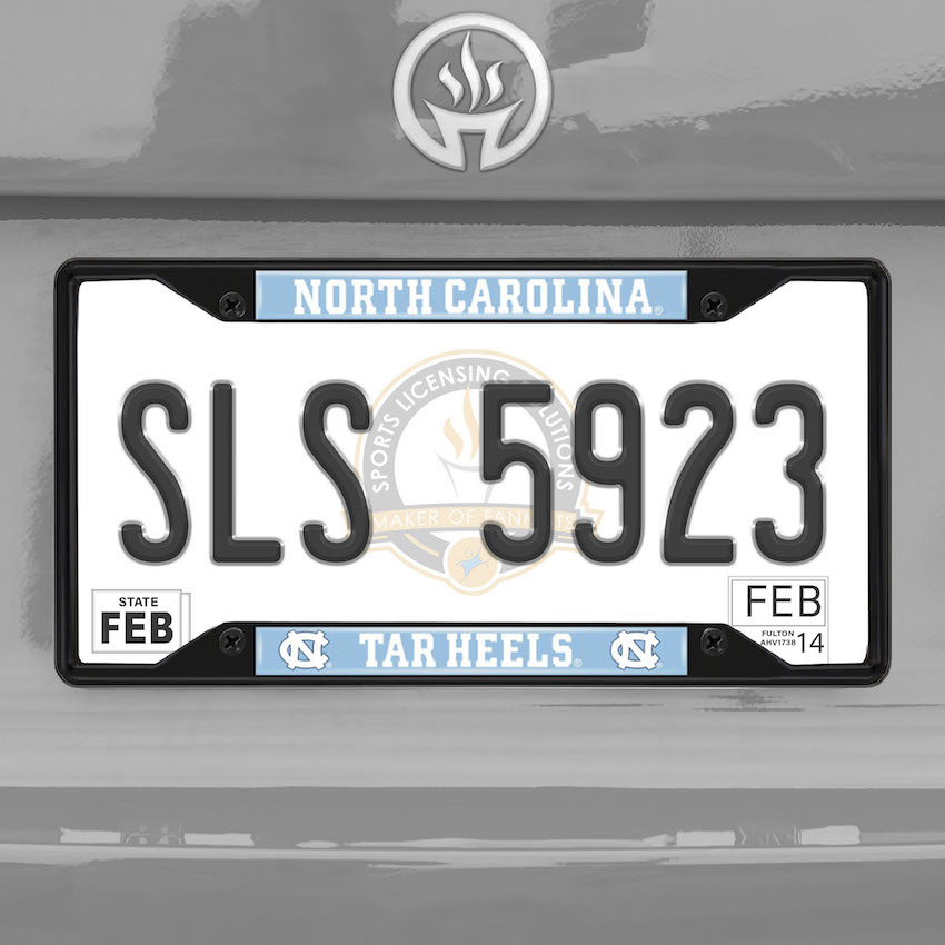 North Carolina Tar Heels Black License Plate Frame