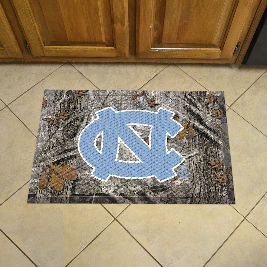 North Carolina Tar Heels Camo Style SCRAPER Door Mat