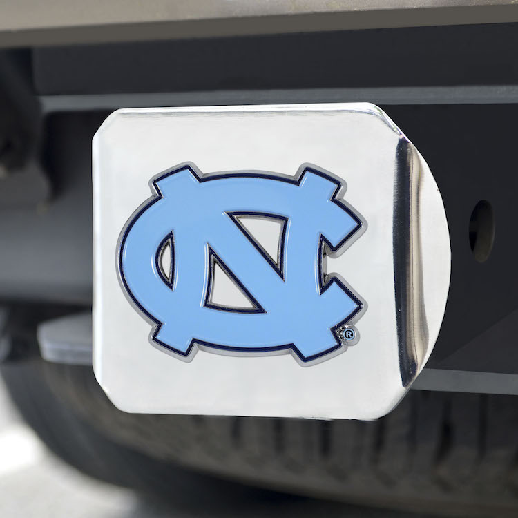 North Carolina Tar Heels Color Chrome Trailer Hitch Cover