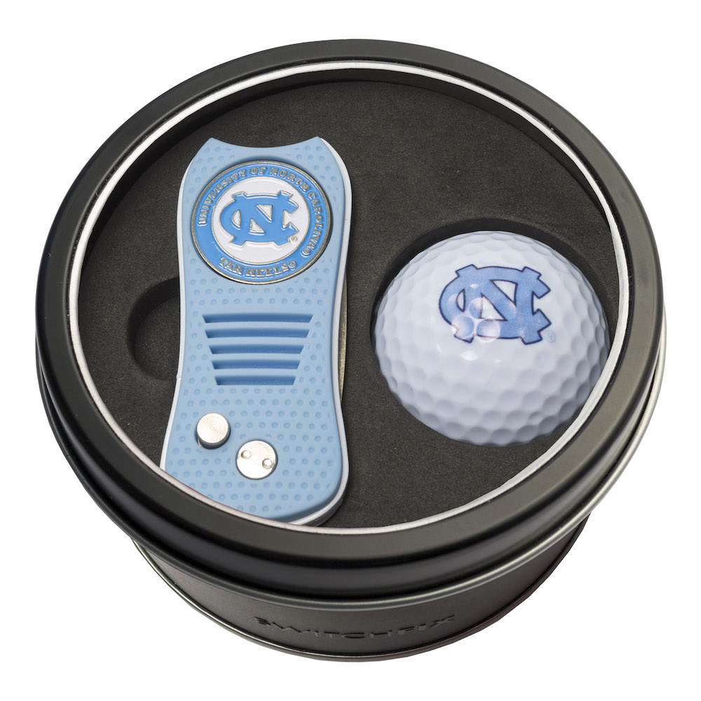 North Carolina Tar Heels Switchblade Divot Tool and Golf Ball Gift Pack