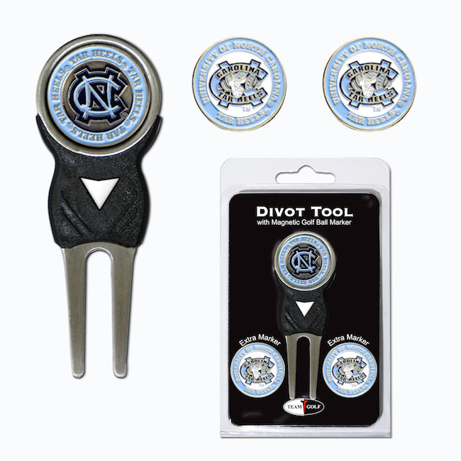 North Carolina Tar Heels 3 Marker Signature Divot Tool Pack