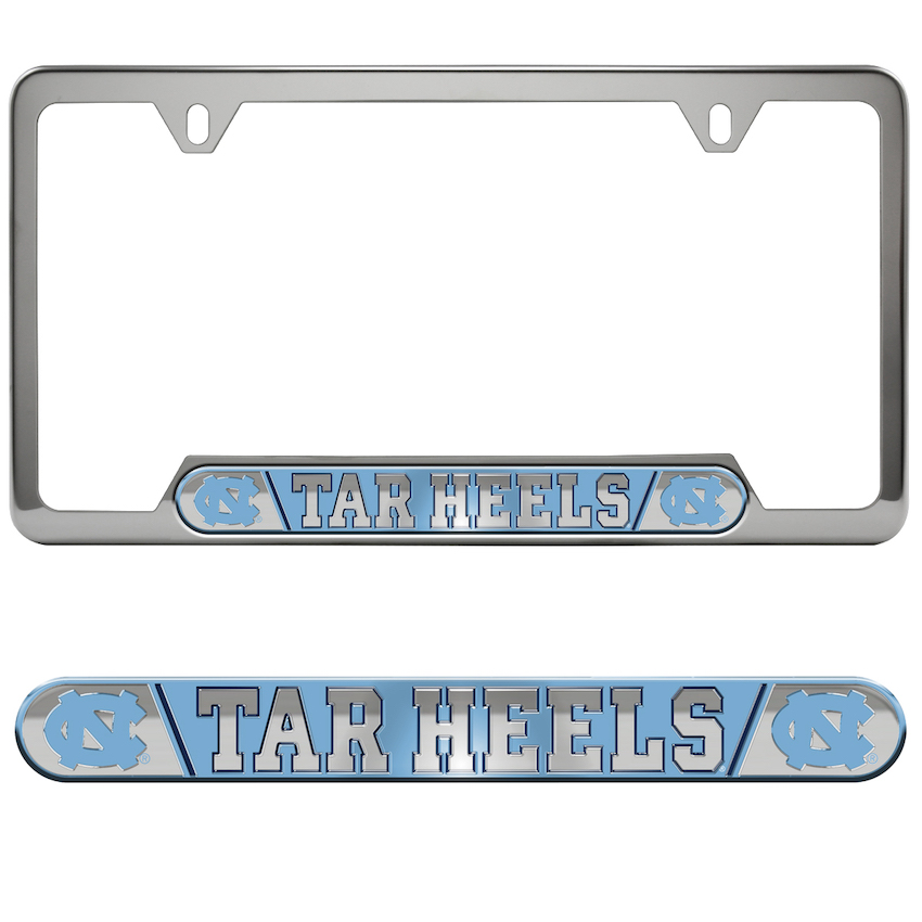 North Carolina Tar Heels Embossed License Plate Frame