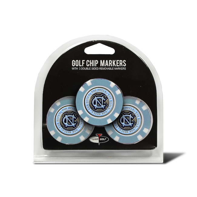 North Carolina Tar Heels 3 Pack Golf Chips