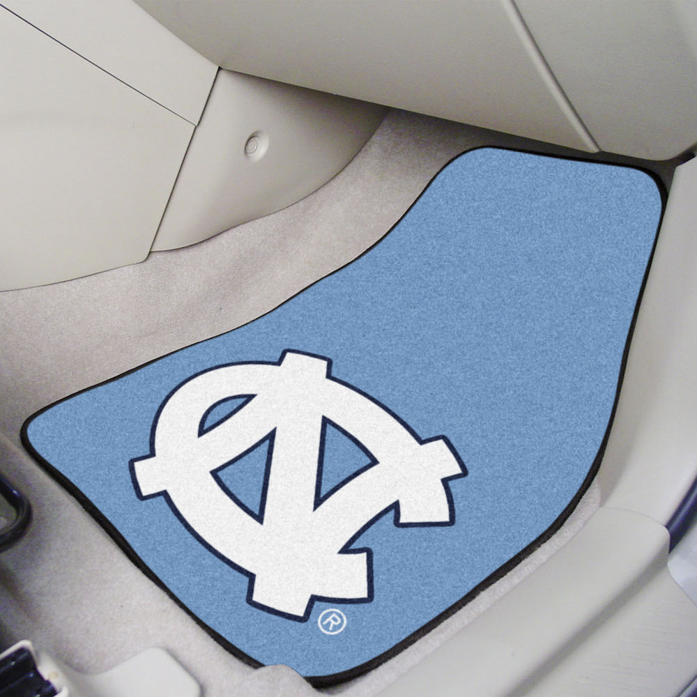 North Carolina Tar Heels LOGO Car Floor Mats 18 x 27 Carpeted-Pair