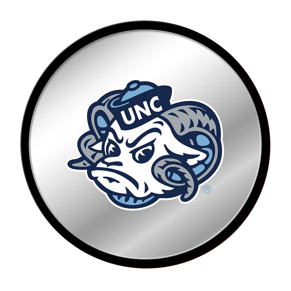 North Carolina Tar Heels MASCOT Modern Disc Mirrored Wall Sign