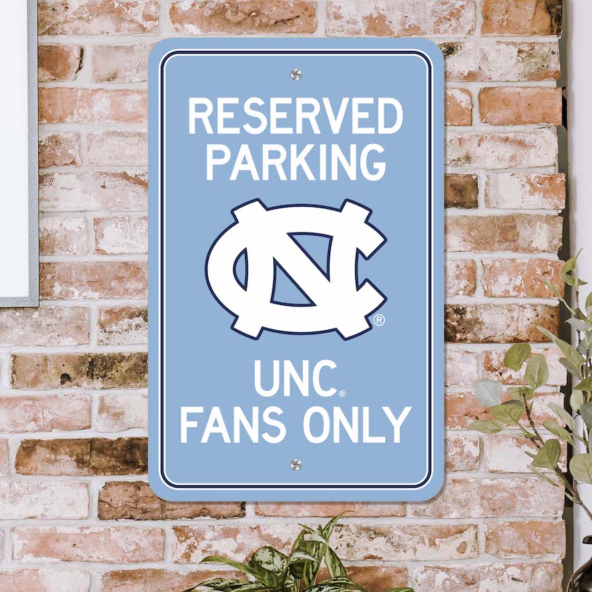 North Carolina Tar Heels RESERVED Parking Sign