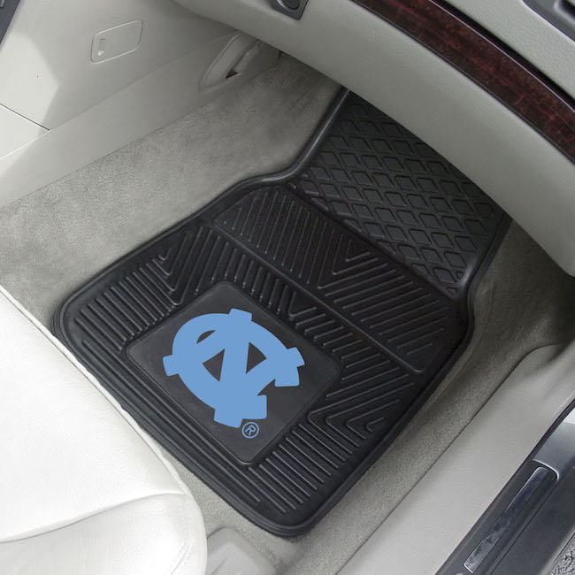 North Carolina Tar Heels Car Floor Mats 18 x 27 Heavy Duty Vinyl Pair