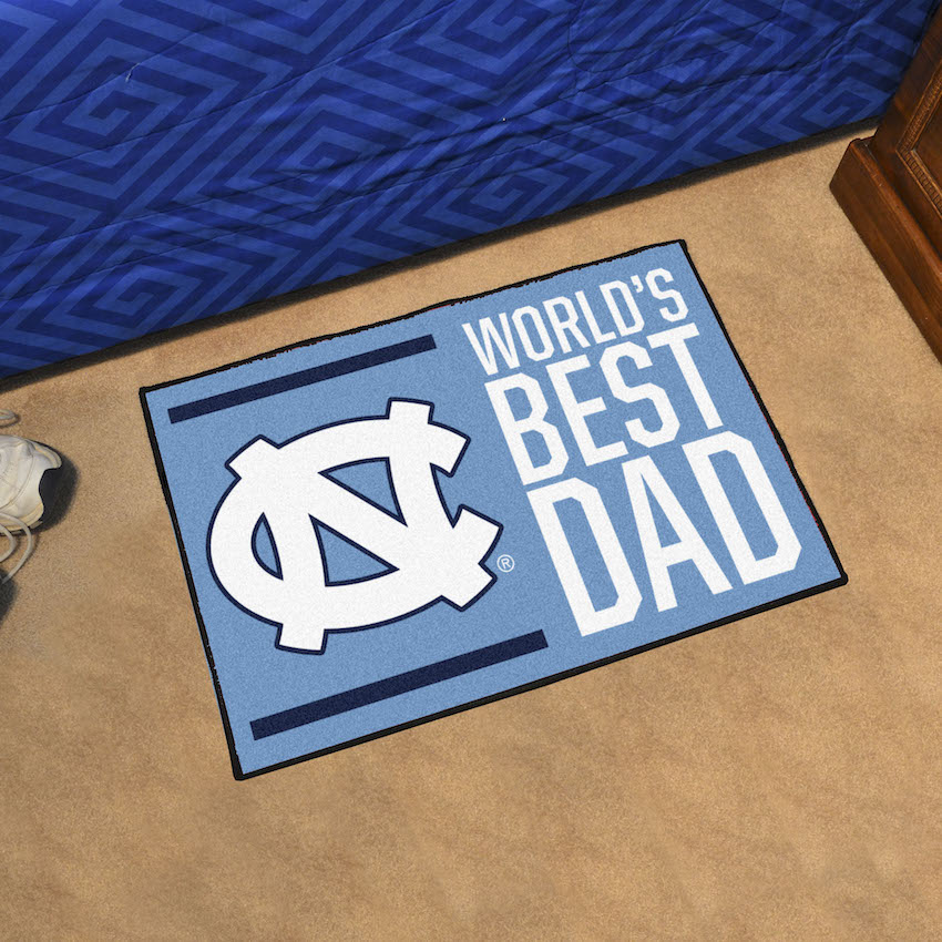 North Carolina Tar Heels 20 x 30 WORLDS BEST DAD Floor Mat