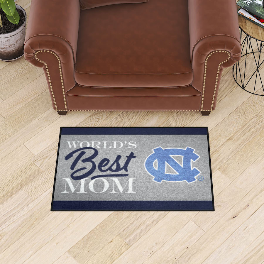 North Carolina Tar Heels 20 x 30 WORLDS BEST MOM Floor Mat