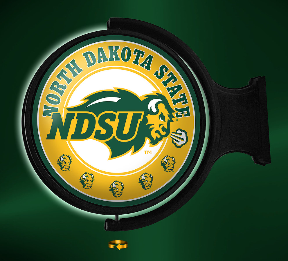 North Dakota State Bison LED Rotating Wall Sign ~ PL