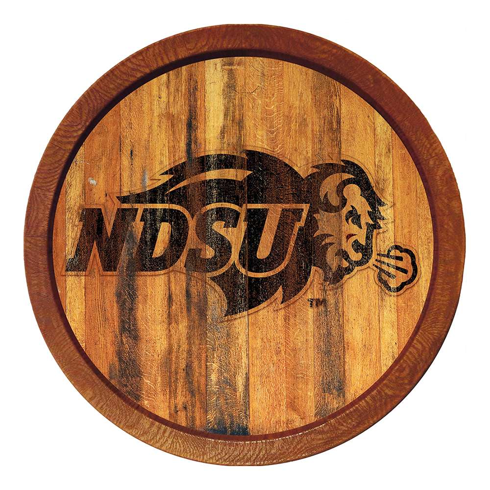 North Dakota State Bison Branded FAUX Barrel Top Sign