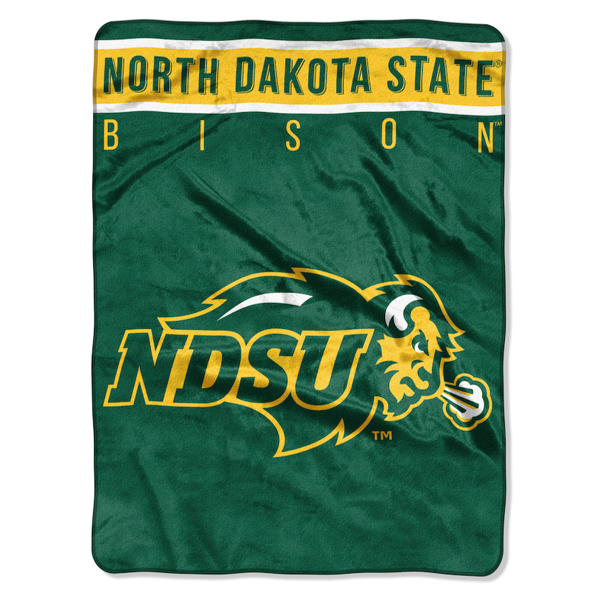 North Dakota State Bison Large Plush Fleece OVERTIME 60 x 80 Blanket