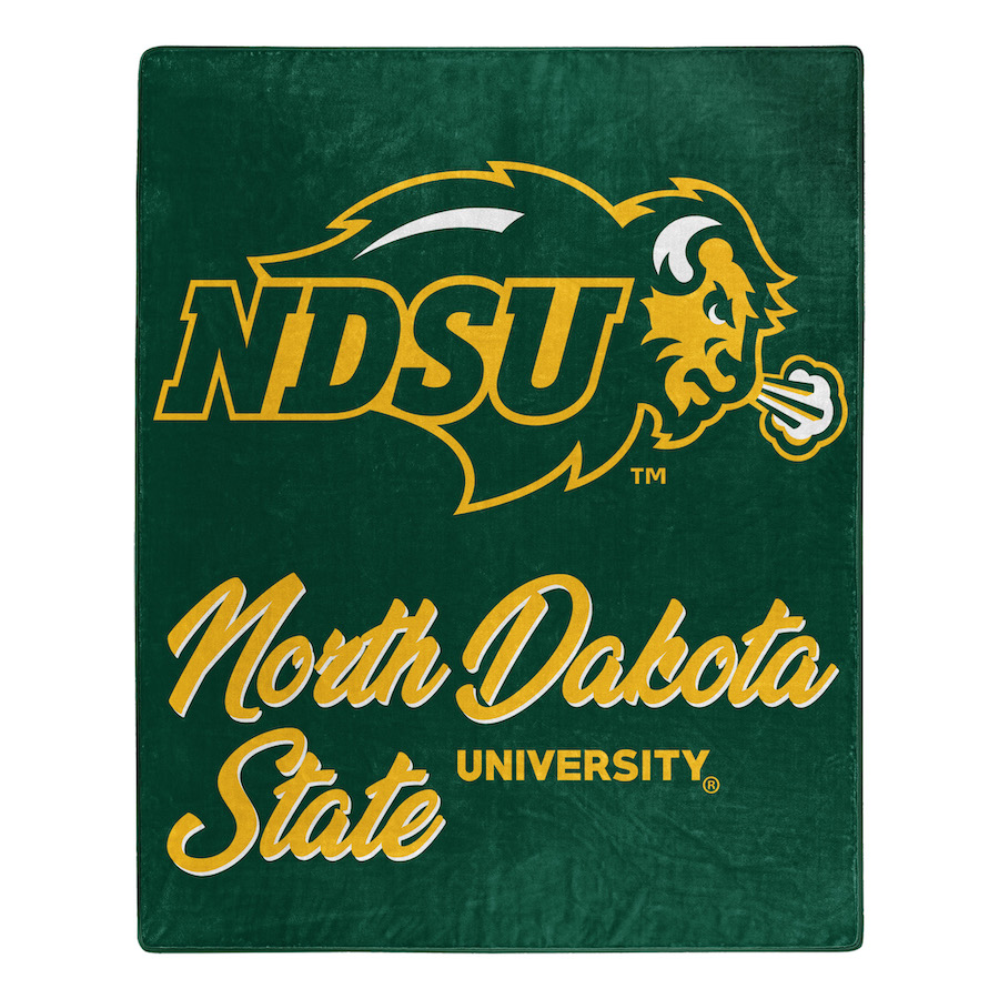 North Dakota State Bison Plush Fleece Raschel Blanket 50 x 60