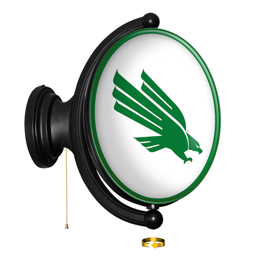 North Texas Mean Green LED Rotating Wall Sign ~ OVAL