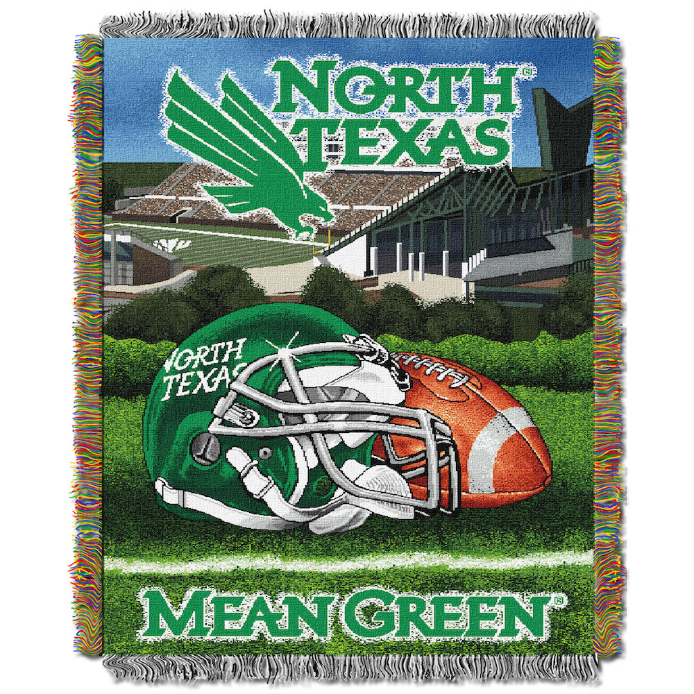 North Texas Mean Green Home Field Advantage Series Tapestry Blanket 48 x 60