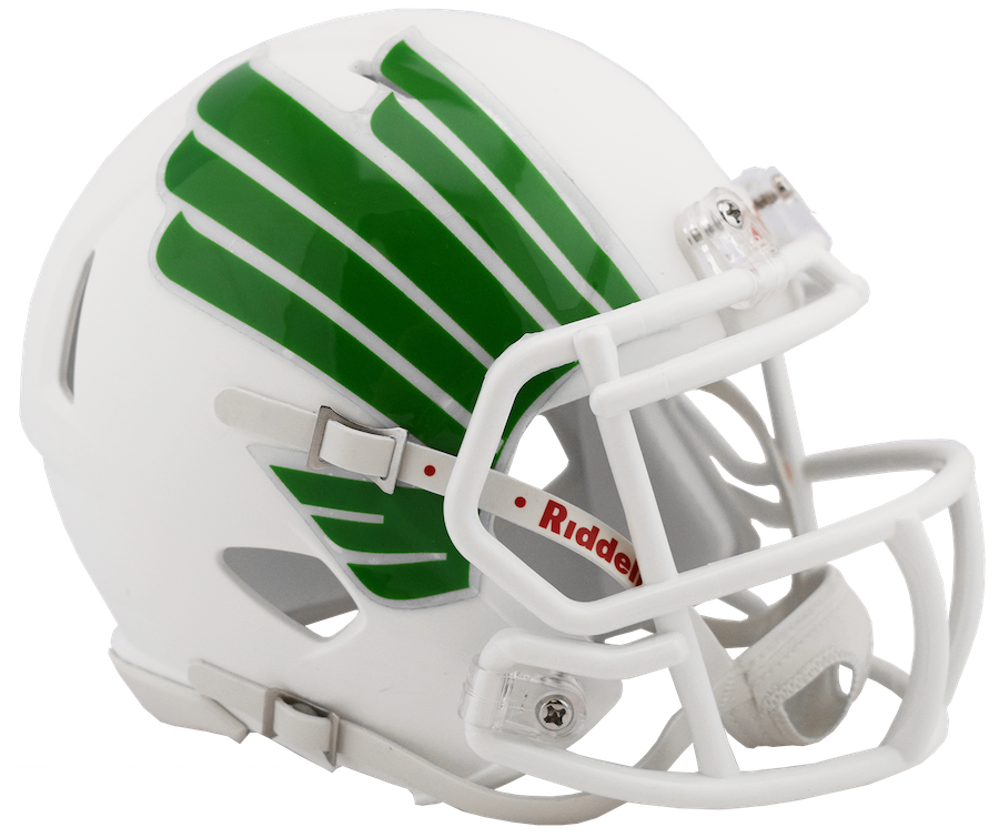 North Texas Mean Green NCAA Mini SPEED Helmet by Riddell - WHITE