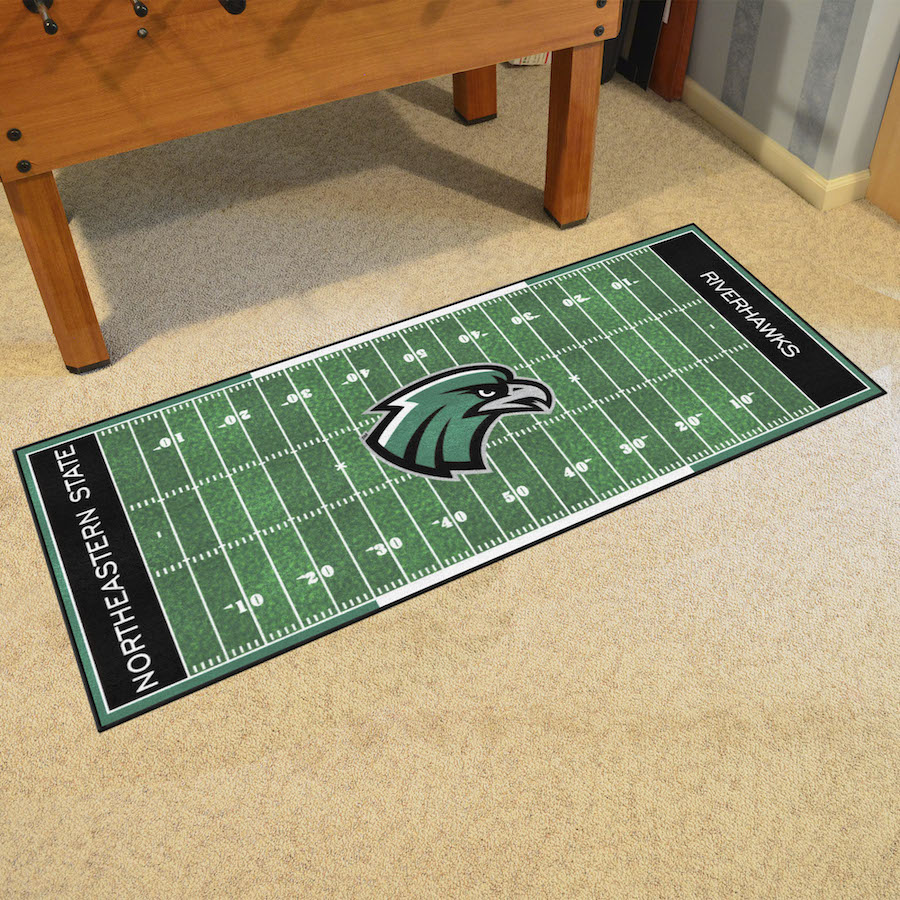 Northeastern State RiverHawks 30 x 72 Football Field Carpet Runner