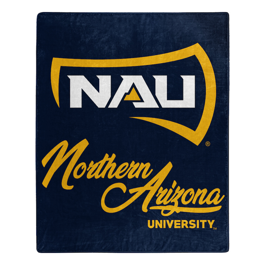 Northern Arizona Lumberjacks Plush Fleece Raschel Blanket 50 x 60