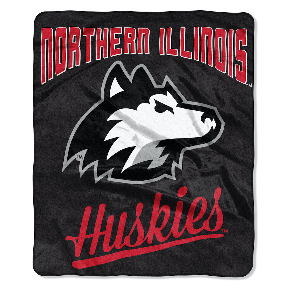 Northern Illinois Huskies Plush Fleece Raschel Blanket 50 x 60