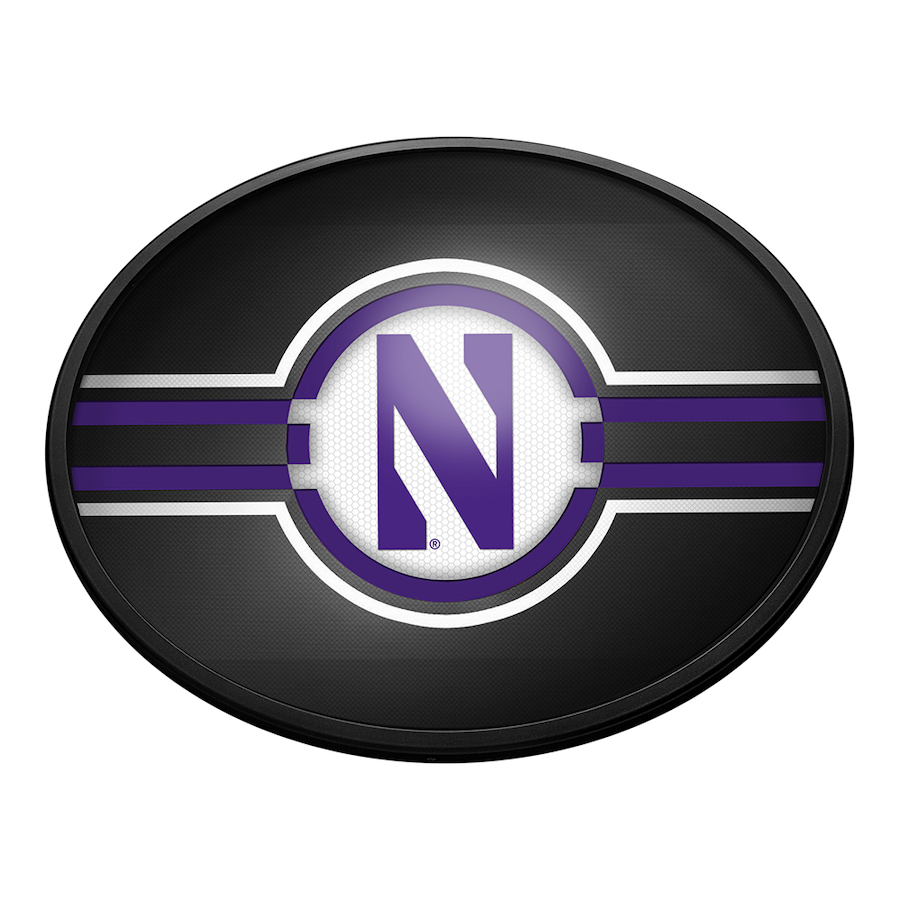 Northwestern Wildcats Slimline LED Wall Sign ~ OVAL