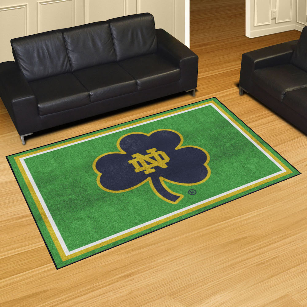 Notre Dame Fighting Irish 5x8 Area Rug - Shamrock