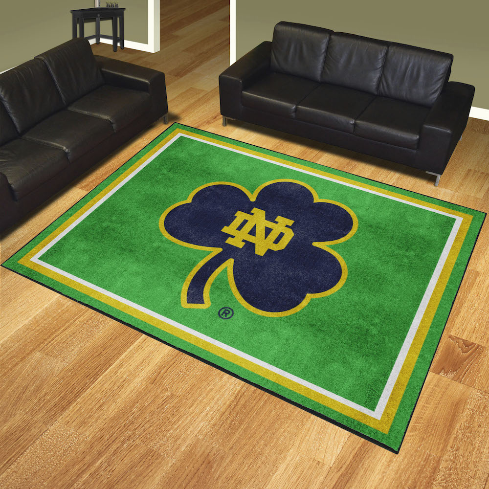 Notre Dame Fighting Irish 8x10 Area Rug - Shamrock