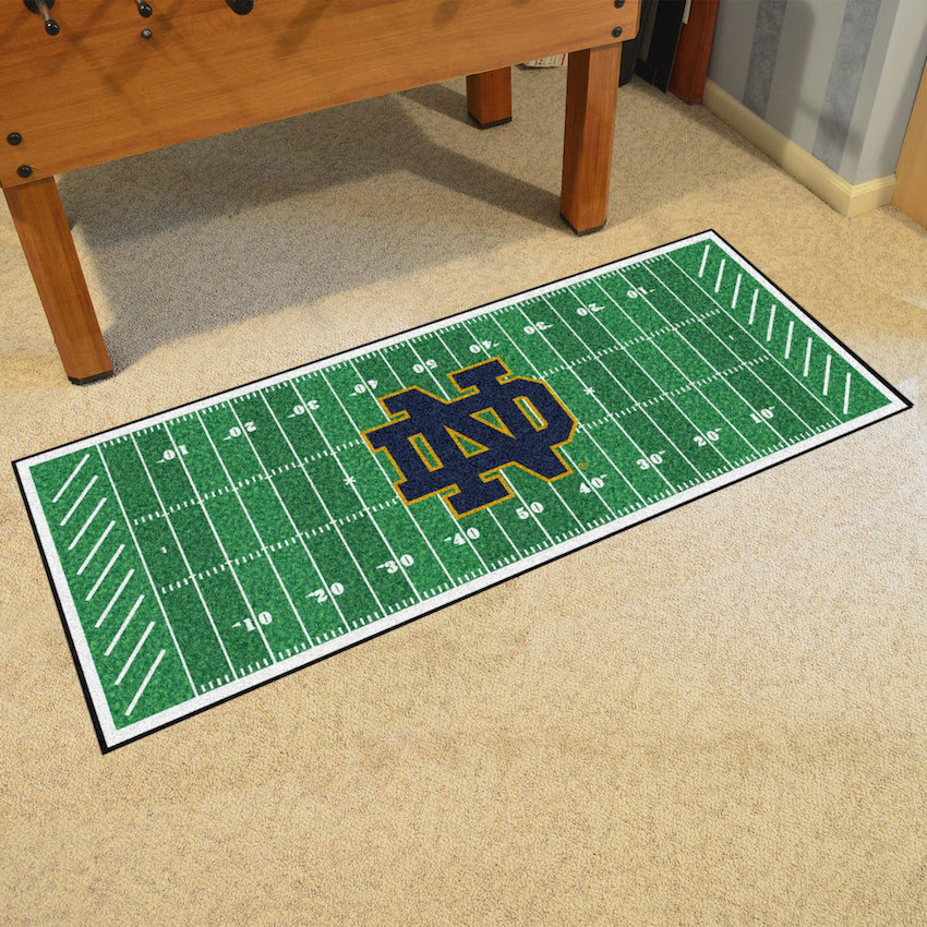 Notre Dame Fighting Irish ND 30 x 72 Football Field Carpet Runner