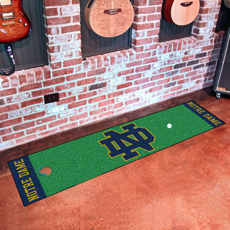 Notre Dame Fighting Irish ND Putting Green Mat 18 x 72