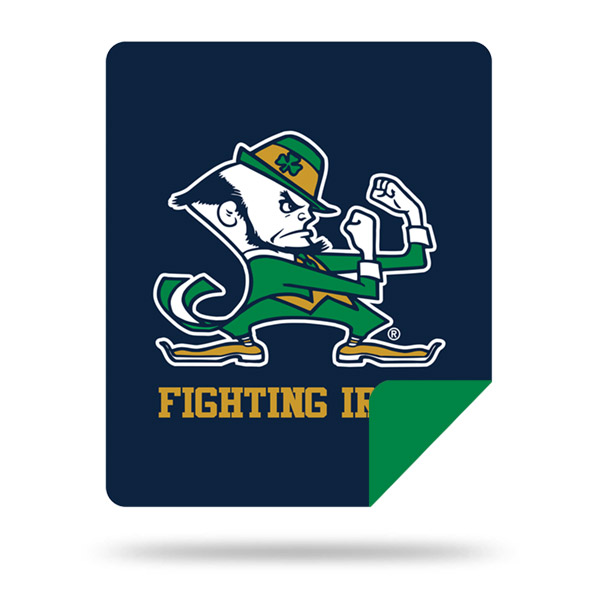 Notre Dame Fighting Irish DENALI Silver Knit Throw