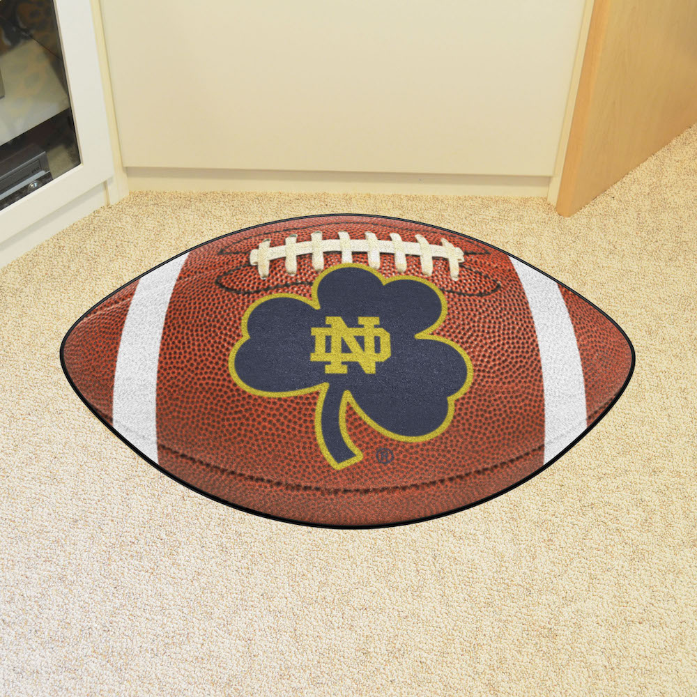 Notre Dame Fighting Irish FOOTBALL Mat - Shamrock