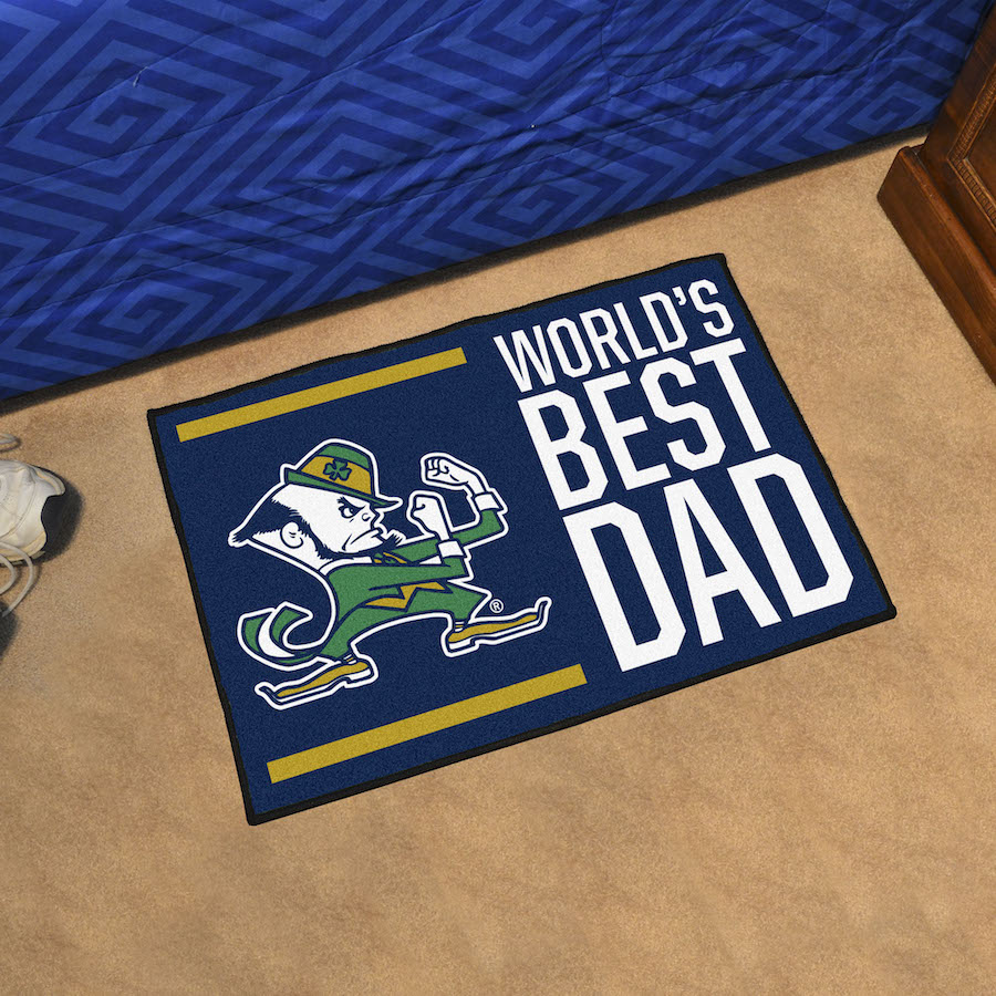 Notre Dame Fighting Irish 20 x 30 WORLDS BEST DAD Floor Mat