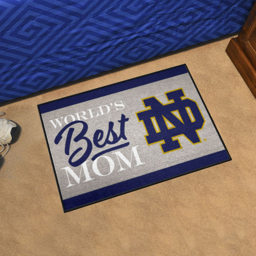 Notre Dame Fighting Irish 20 x 30 WORLDS BEST MOM Floor Mat