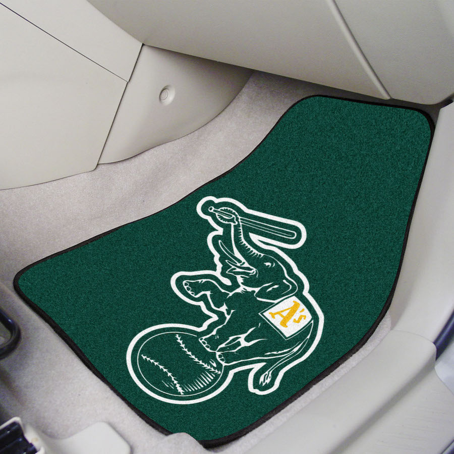 Oakland A's ALT LOGO Car Floor Mats 18 x 27 Carpeted-Pair