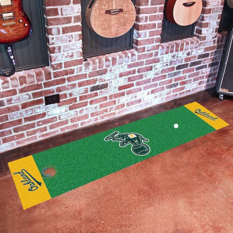 Oakland A's ALT LOGO Putting Green Mat 18 x 72