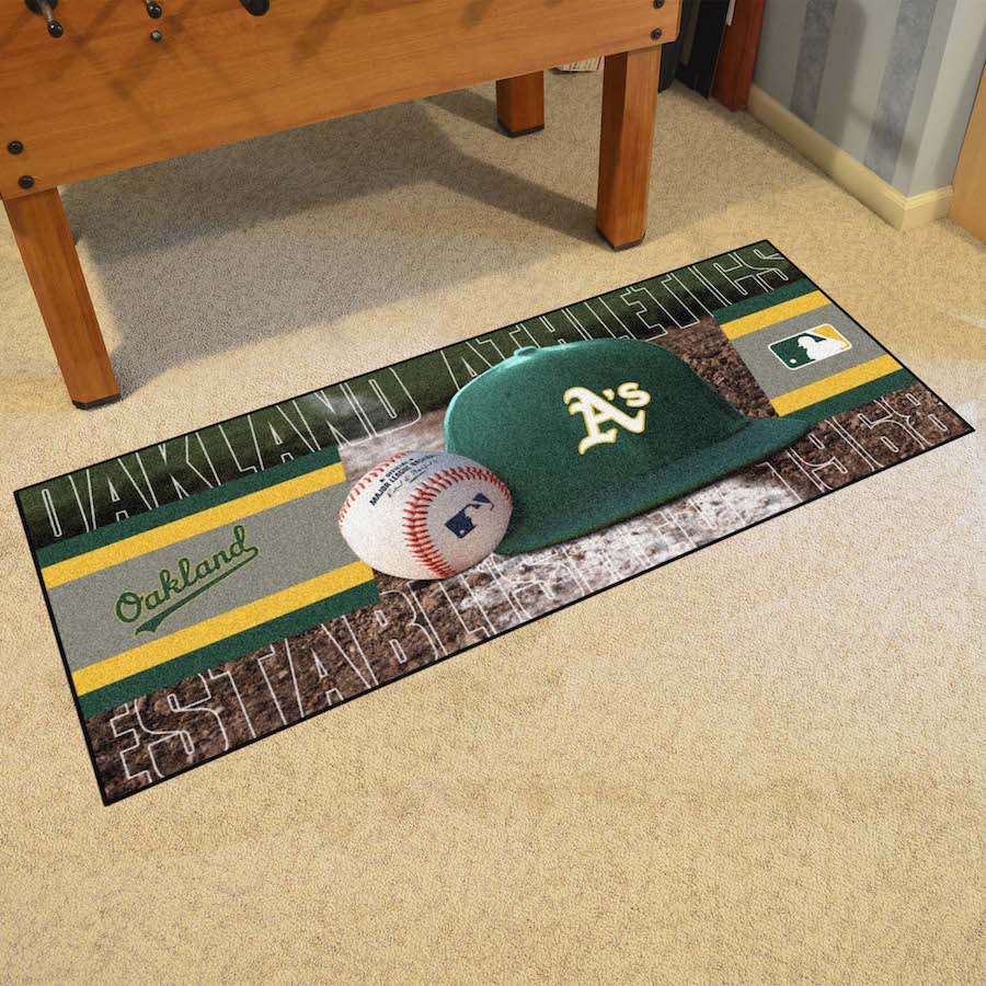 Oakland A's ALT LOGO 30 x 72 Baseball Carpet Runner