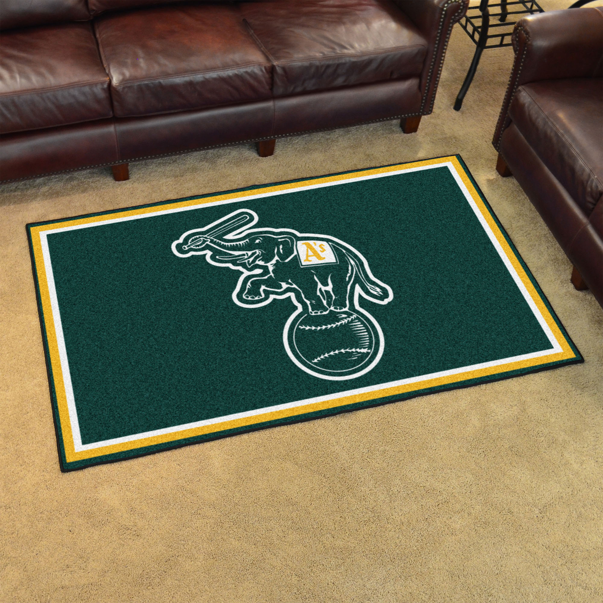 Oakland A's ALT LOGO 4x6 Area Rug