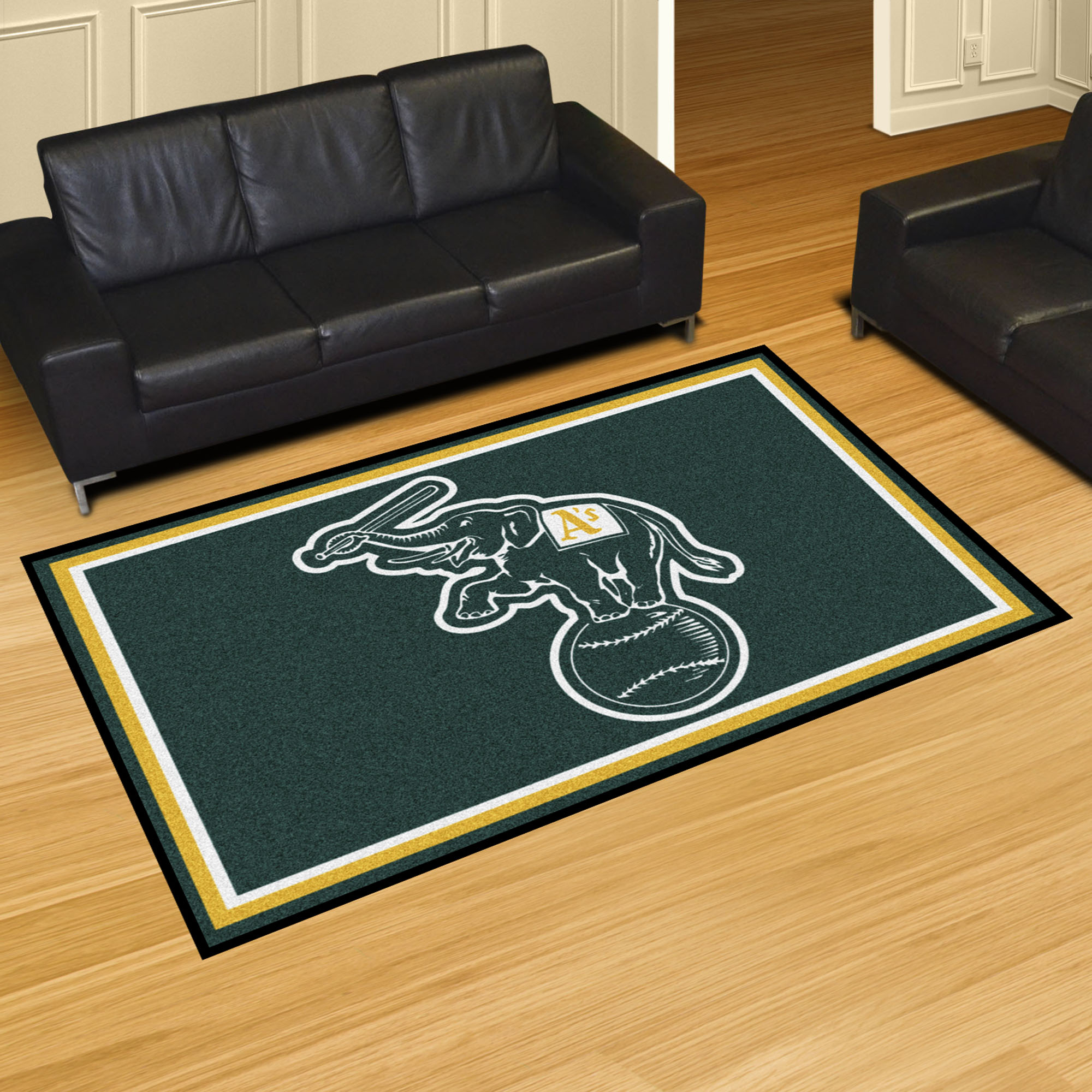 Oakland A's ALT LOGO 5x8 Area Rug