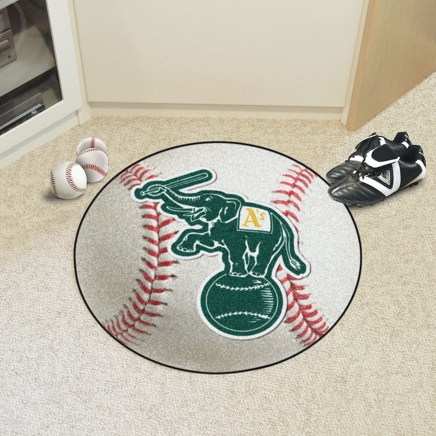 Oakland A's ALT LOGO Round Baseball Mat