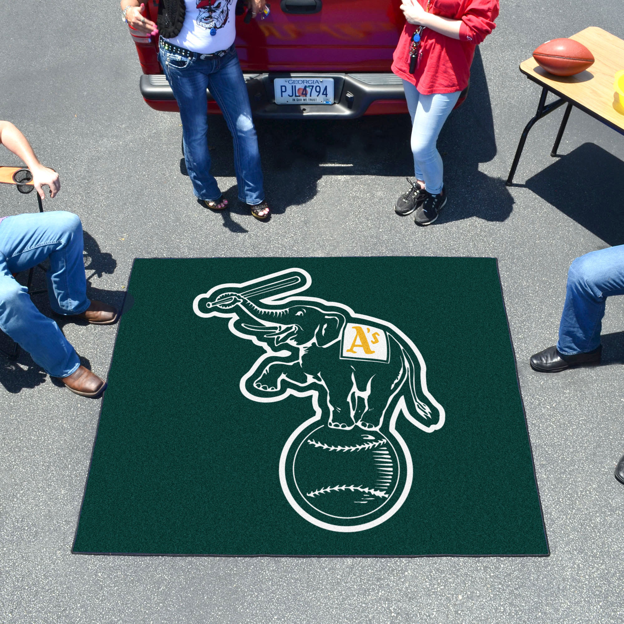 Oakland A's ALT LOGO TAILGATER 60 x 72 Rug