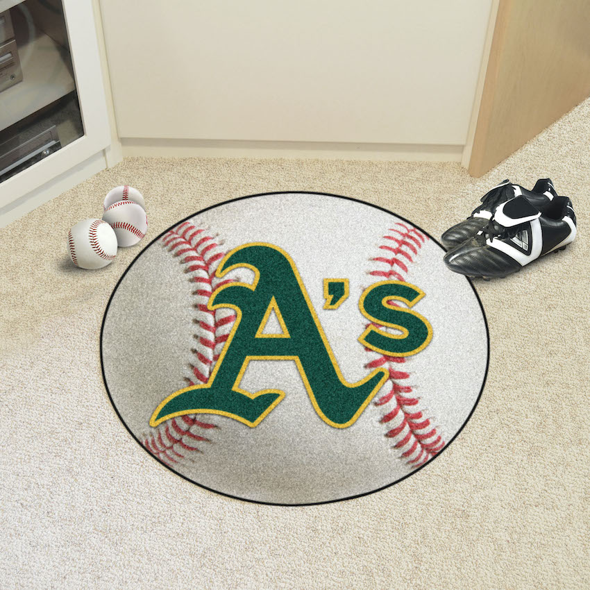 Oakland A's Round Baseball Mat