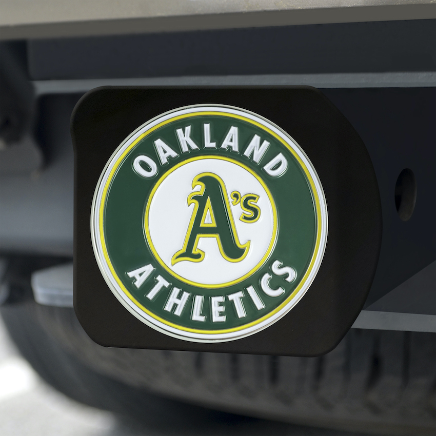 Oakland A's Black and Color Trailer Hitch Cover