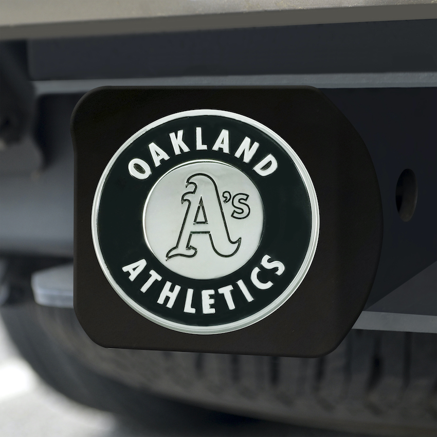 Oakland A's BLACK Trailer Hitch Cover