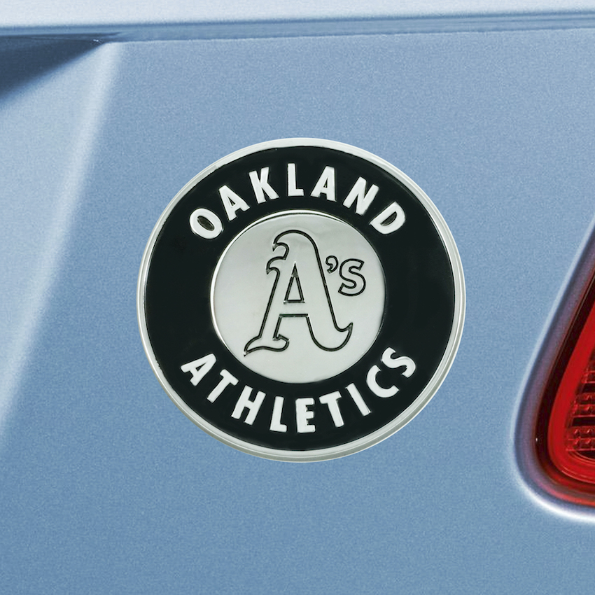 Oakland A's Chrome Metal Auto Emblem