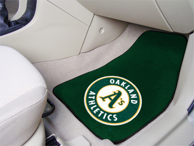 Oakland A's Car Floor Mats 18 x 27 Carpeted-Pair