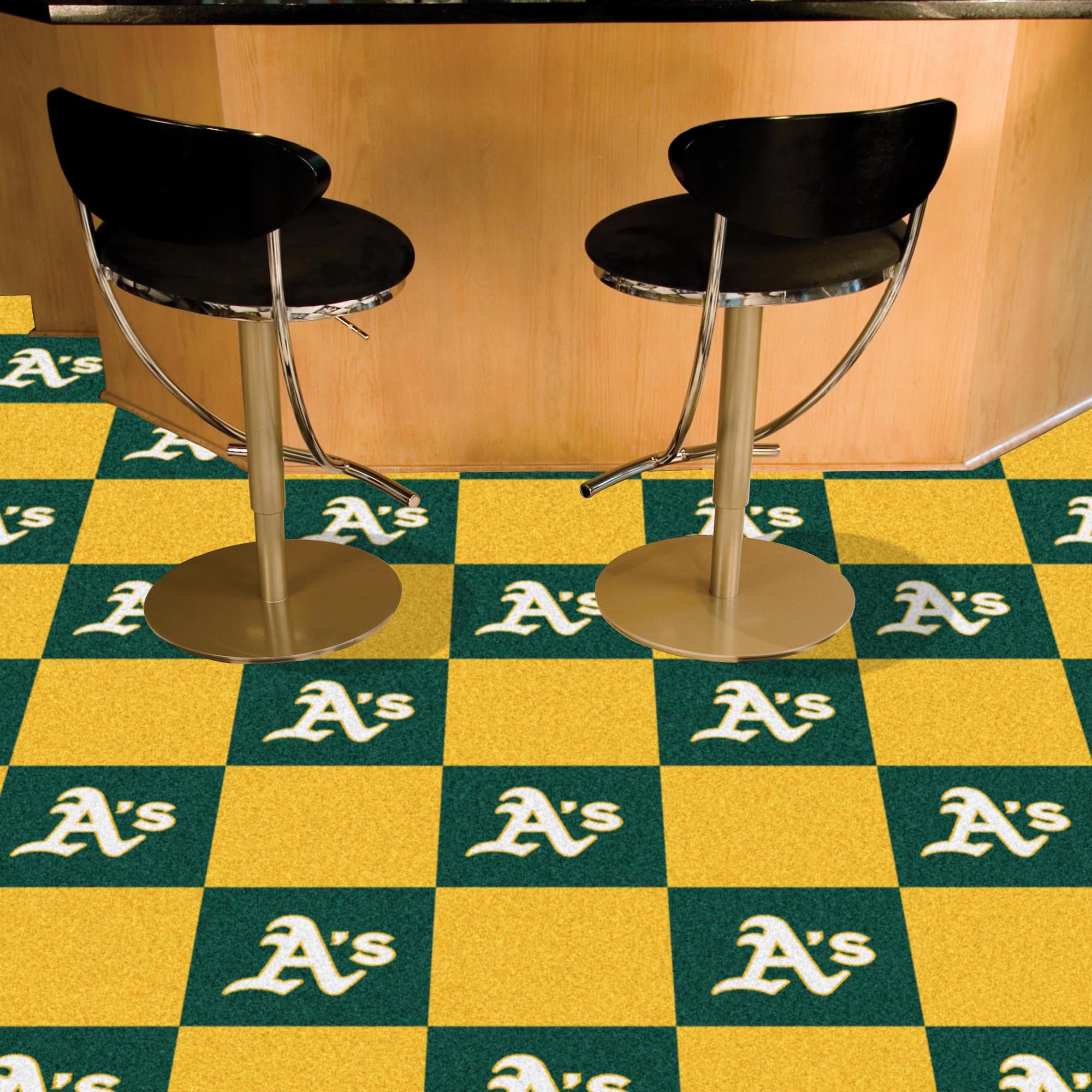 Oakland A's Carpet Tiles 18x18 in.