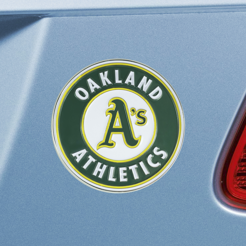 Oakland A's Color Metal Auto Emblem