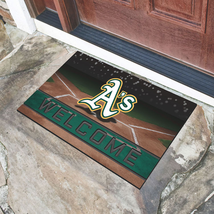 Oakland A's Recycled Crumb Rubber Door Mat